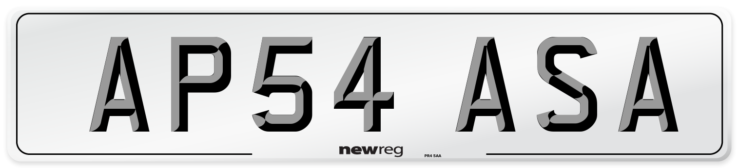 AP54 ASA Number Plate from New Reg